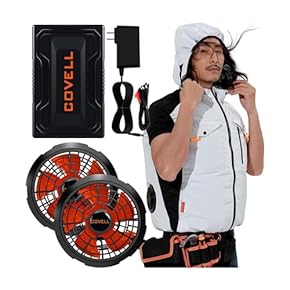 最強冷風服　ファン付きベスト2.8H急速満充電　男女兼用IP45防水　新品未開封 Amazon.co.jp: 【2025最強爆風 32V超高出力 体感-15℃】 空調冷風